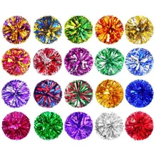 

Game Pom Poms Double Hole Handle Cheerleading Cheering Ball Sports Match Vocal Dance Party Concert Decor Club Supplies