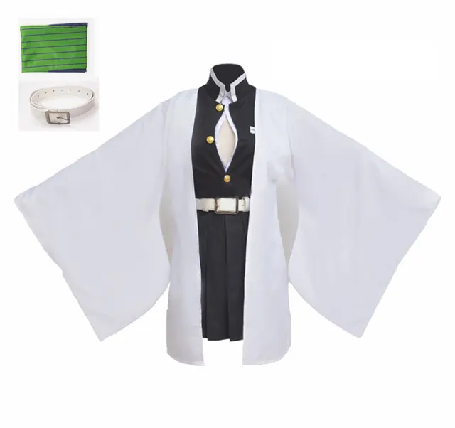 Anime Demon Slayer Kimetsu No Yaiba Zenitsu Giyu Tanjirou Kamado Nezuko Cosplay Women Kids Men Kimono Uniform Cosplay Costume H