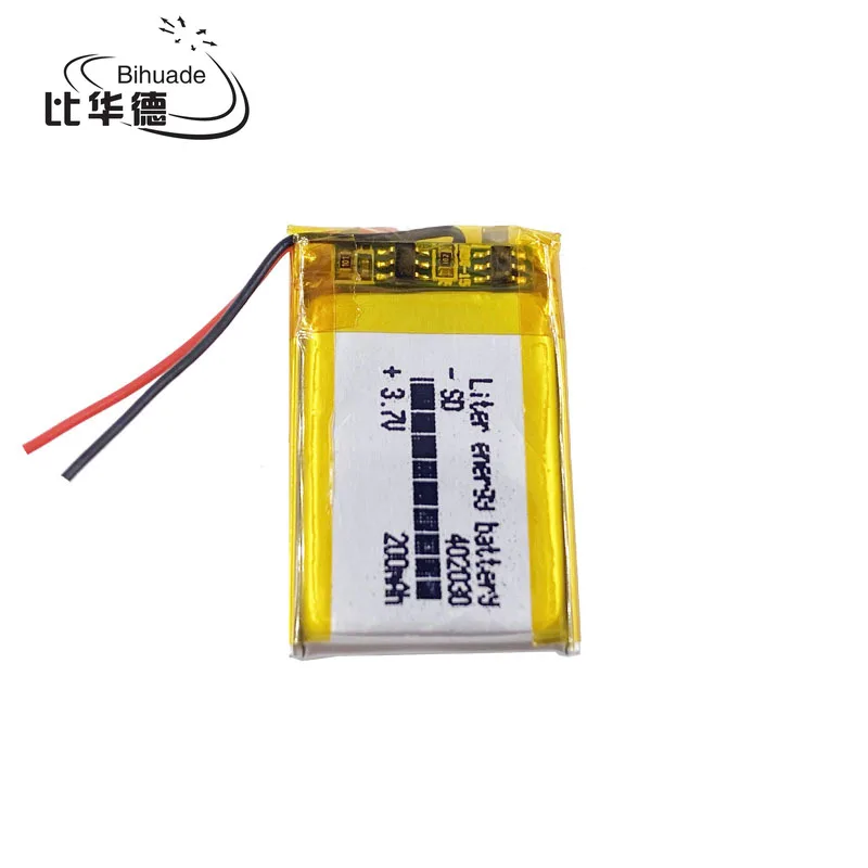 3.7V,200mAH,402030 Polymer lithium ion / Li-ion battery for TOY,POWER BANK,GPS,mp3,mp4,cell phone,speaker