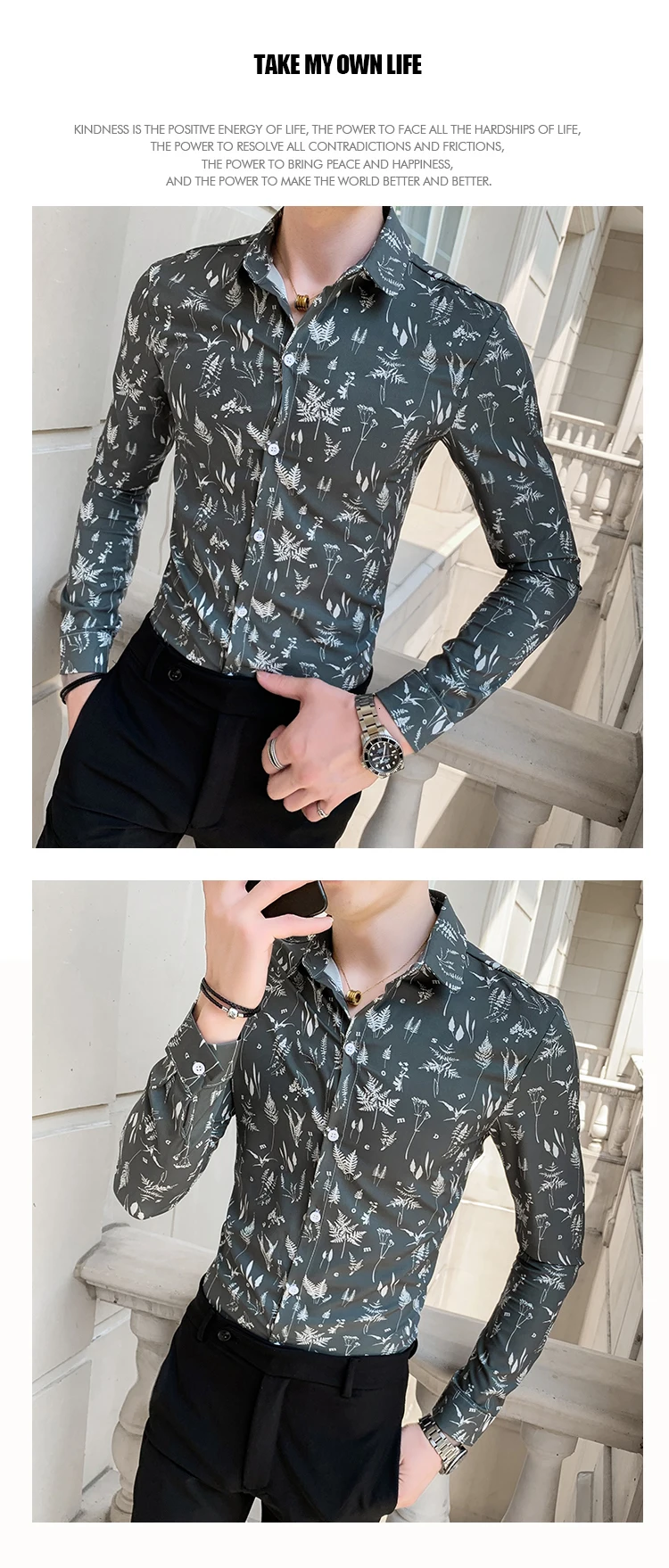 Chemise Homme мужские рубашки с длинным рукавом Повседневные облегающие рубашки 2019 Новое Осеннее мужское платье одежда для уличной жизни Camisa