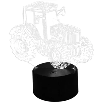 

Farm Tractor 3D LED Lamp Deco Light Automobile Shape USB Charge Press Switch Lamp 7 Colorful Kids Night Light