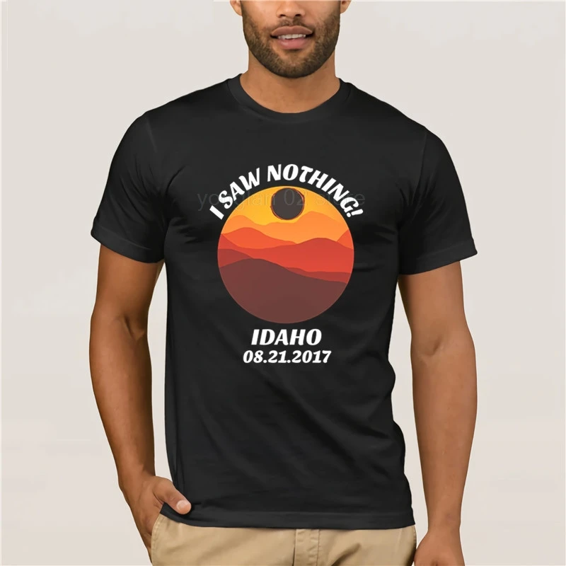 2019 летняя модная футболка 100% мужская хлопковая рубашка забавная Idaho Solar Eclipse Ретро