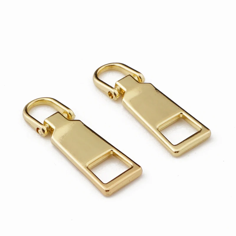 2pcs Zipper accessories can be removed and replaceable metal no. 5 zipper special household bag zipper head decoration - Цвет: Golden zipper pulls