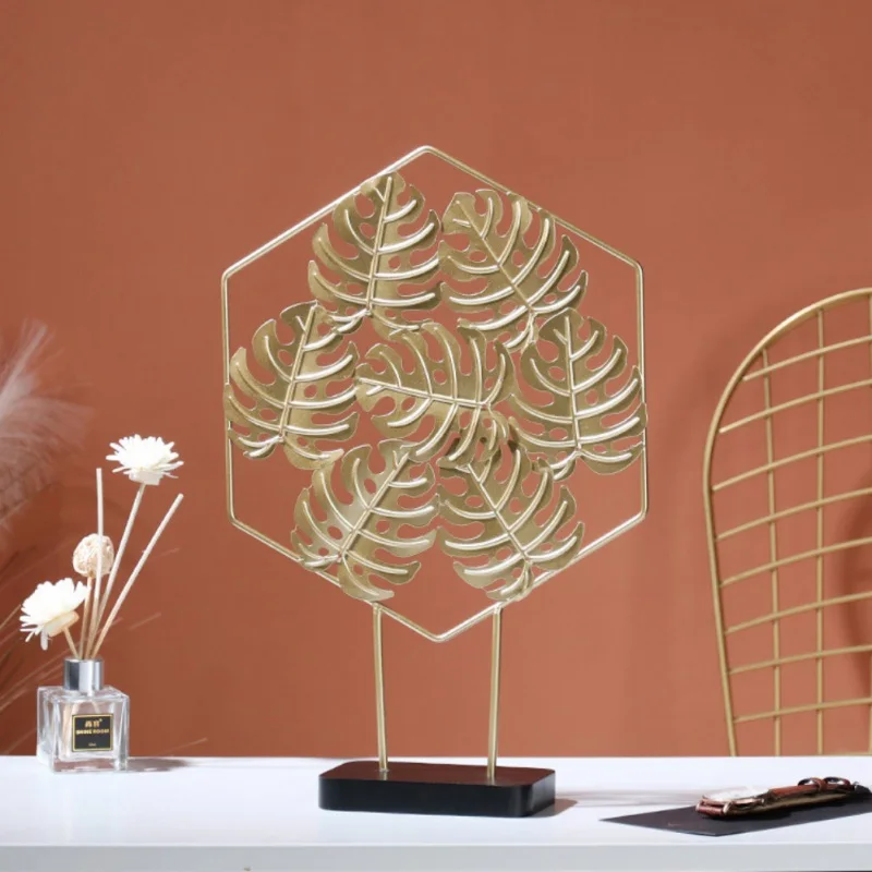 

Luxury Light Creative Home Living Room Porch Desk Furniture Golden Turtle Wrought Iron Backsheet Ornaments