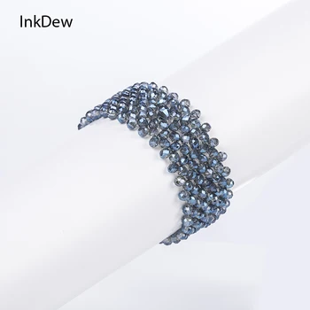 

INKDEW Trendy Bead Bracelet Elastic Handmade Wrap Bracelets for Women Gift Multicolor Original WHOLESALE boho Fashion Jewelry