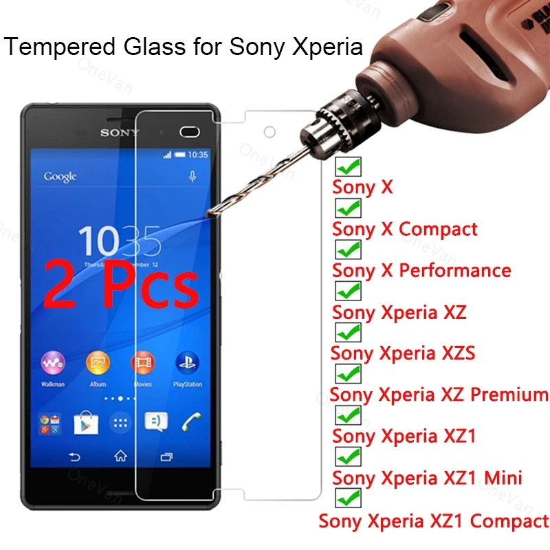 2 шт. Переднее стекло для Sony XZS XZ X Compact Performance Защитное телефона Xperia ZX1 Conpact Mini