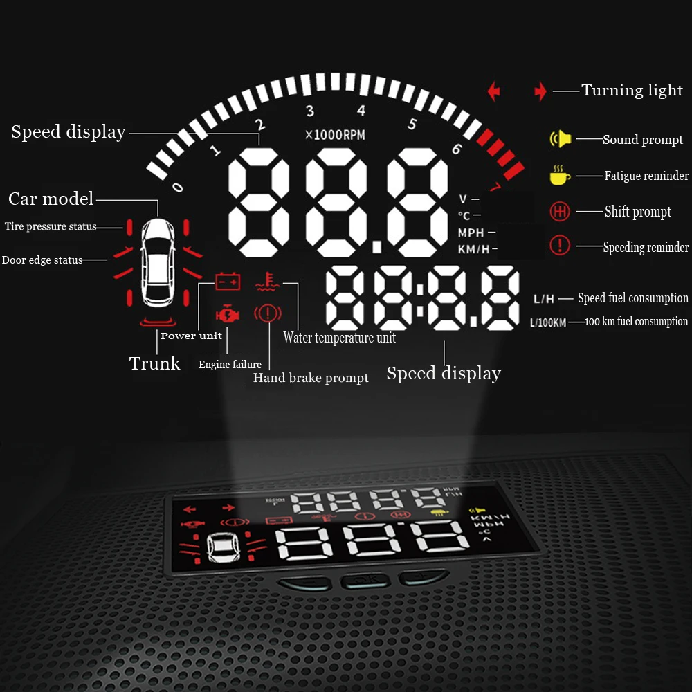 HUD Автомобильный дисплей для Toyota Corolla безопасный экранный проектор для вождения левой руки