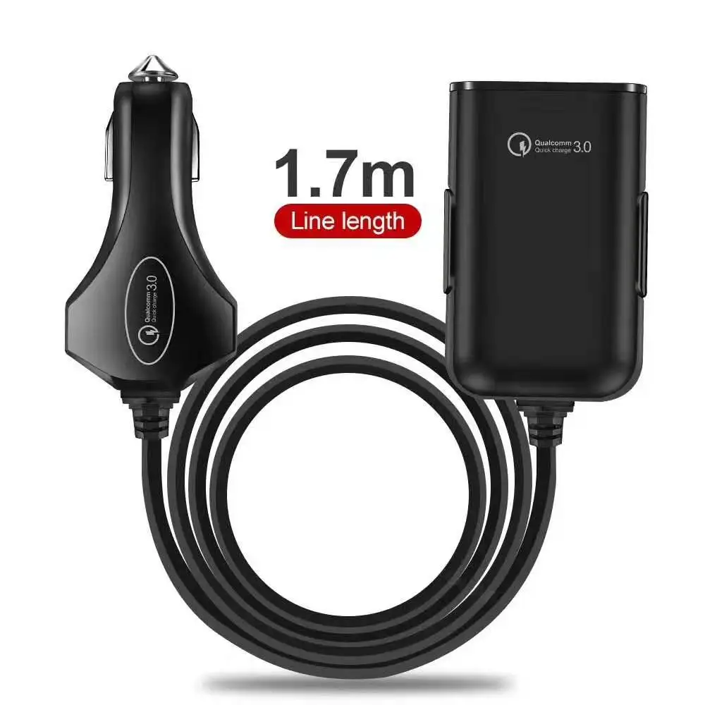 4 usb порта QC3.0 универсальное переднее заднее сидение автомобильный адаптер зарядное устройство для телефона для универсального мобильного телефона Табет