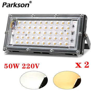 

2pcs/lot LED Floodlight 50W 220V Outdoor Lights Lighting LED Spotlight IP65 Waterproof Streetlight Refletor Flood Light