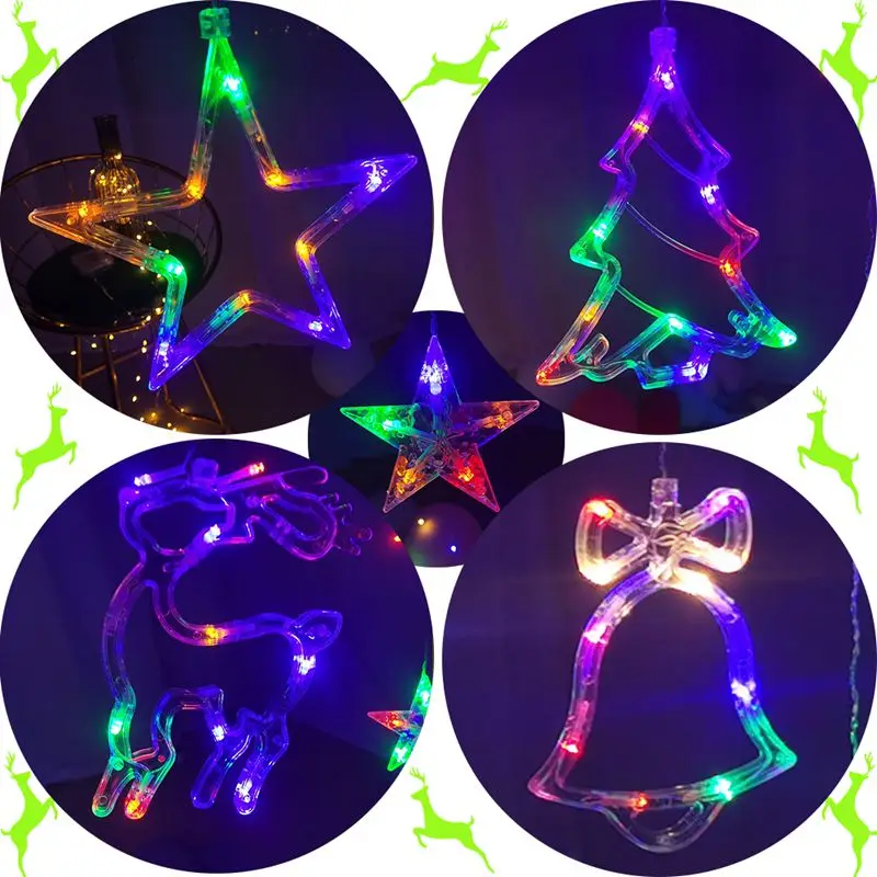 LED Christmas String Lights Garland Fairy Lights Star Lamp Outdoor Curtain Decor for Party Holiday Wedding New Year Decoration