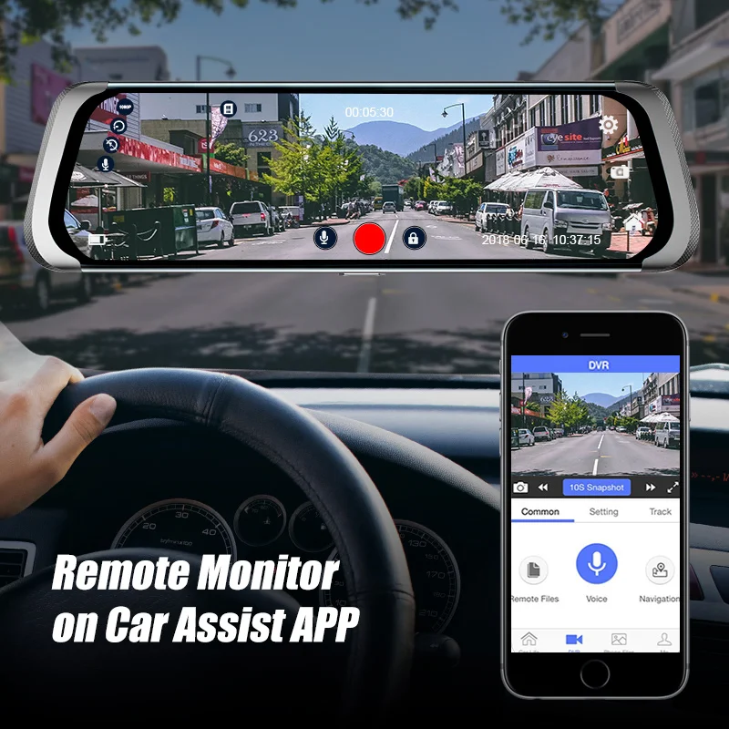 Автомобильный видеорегистратор 4G ADAS камера 10 дюймов на Android с зеркалом заднего