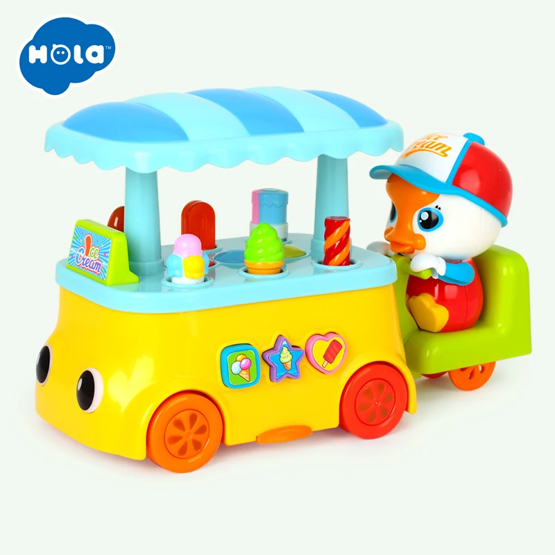 HOLA детские игрушки конфеты Icecream автомобиль со светом и музыкой для девочки подарок Обучающие Развивающие игрушки для детей