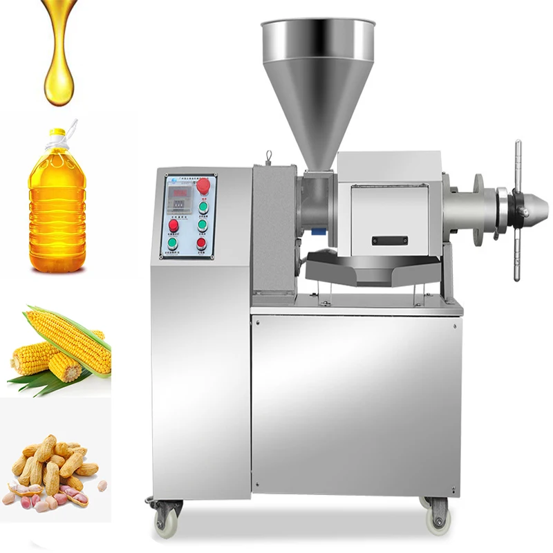 

Small 220V Oil Press Automatic Desktop Stainless Steel Hot and cold Dual Purpose Sunflower Seed Corn Peanut Rapeseed Oil 4000W