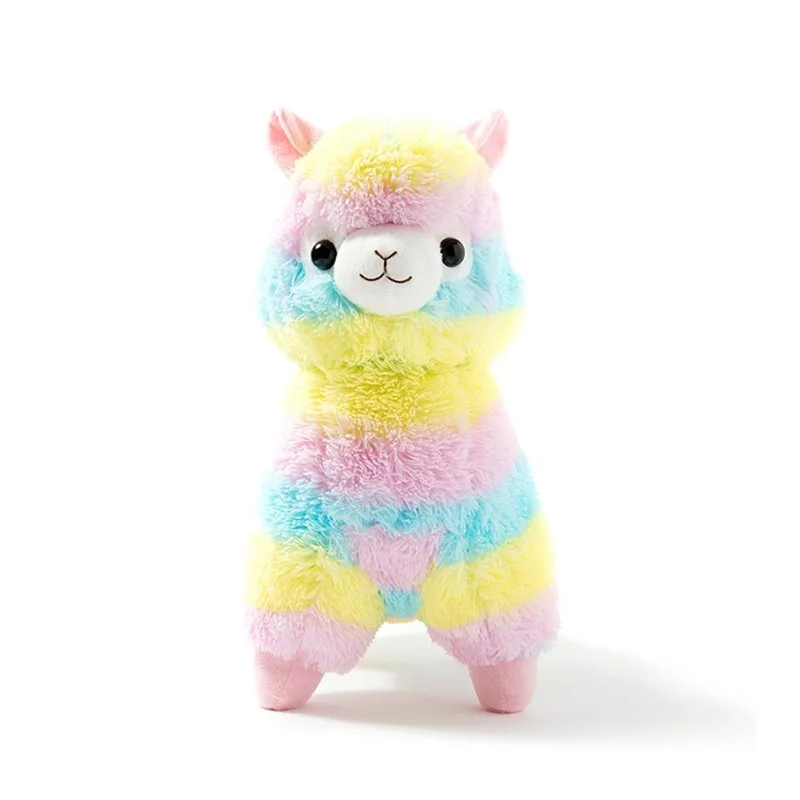 

35-50cm Cute Rainbow Alpaca sheep Doll Plush Toys stuffed Animals Pillow Cushion Christmas Gift for Kids