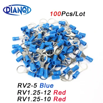 

RV2 Small Blue Circular Pre-insulating Terminal(Type TO-JTK) Terminal Connector/Cable Connector/Wire Connector 100Pc/Lot