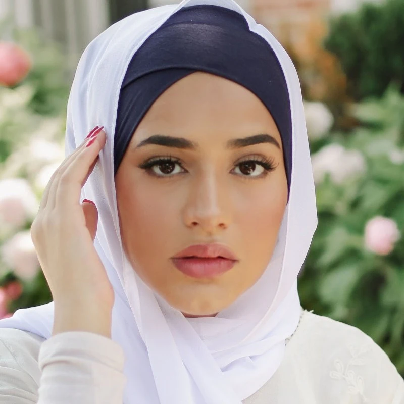 Jersey Extensible Maxi Musulman Hijab Turban Tête écharpe Châle Wrap Cover Couleur Unie 