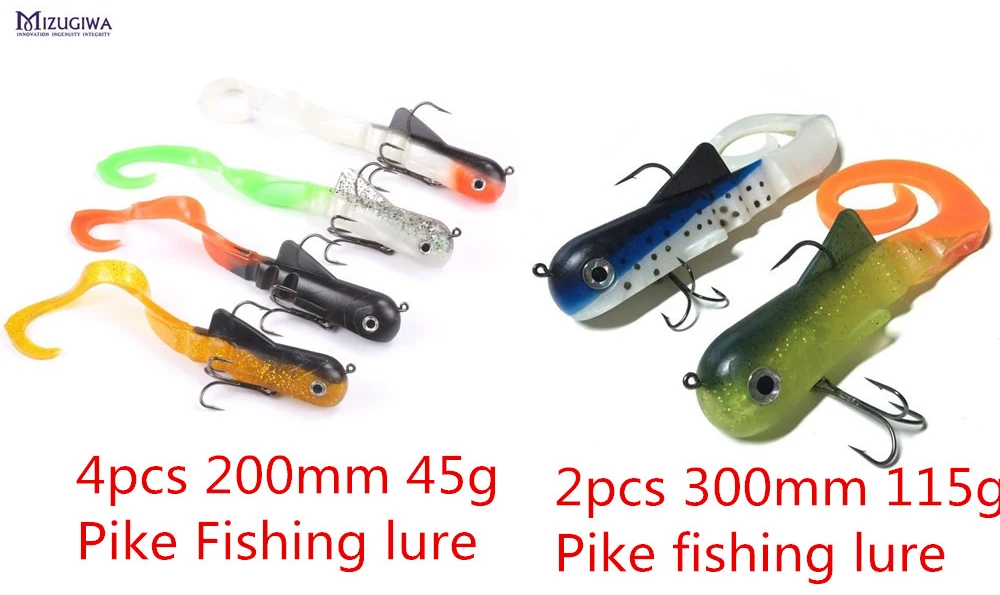 Description Picture 6 of itemMIZUGIWA 4Pcs/Lot 3D Eyes Pike Lure Fishing Soft Bait MIX Unicorn Dawg Pike Musky Fishing Gameoft Plastic Crank Jerk Bait