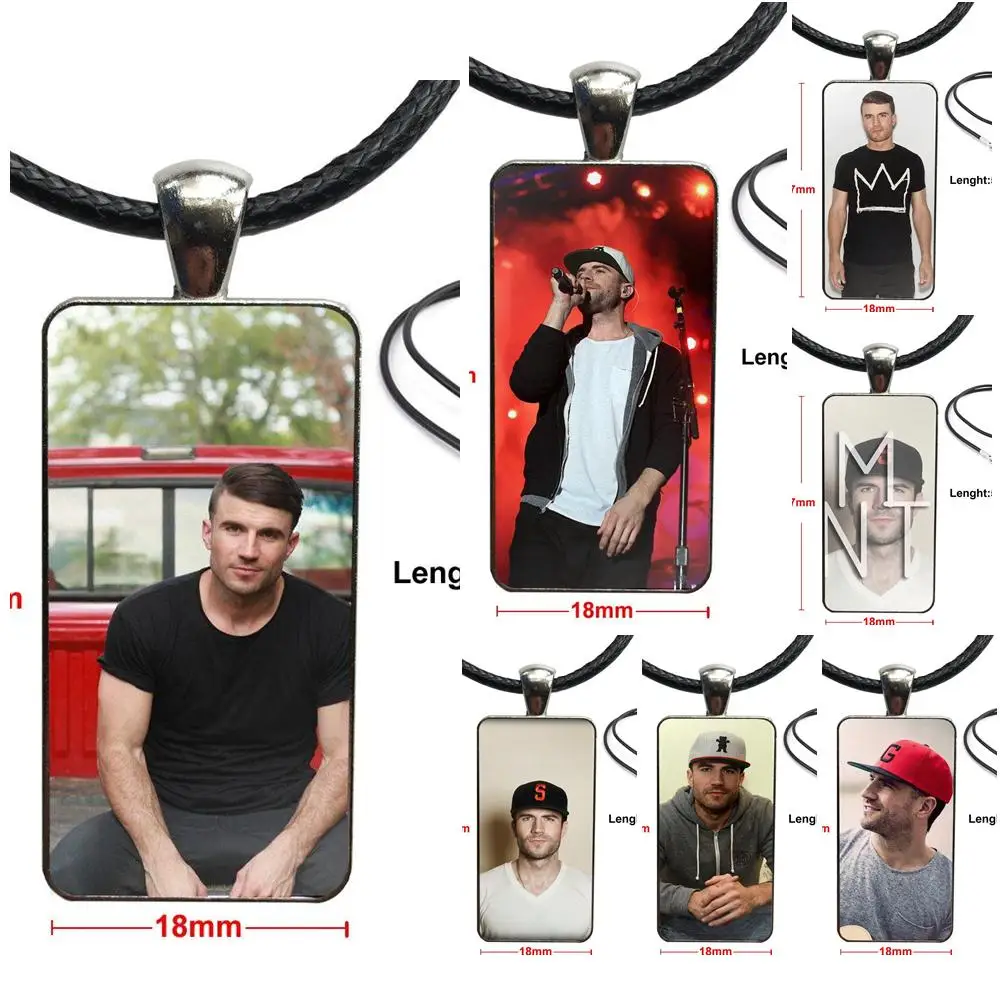 Sam Hunt модный стеклянный кабошон подвеска прямоугольное ожерелье колье ювелирные