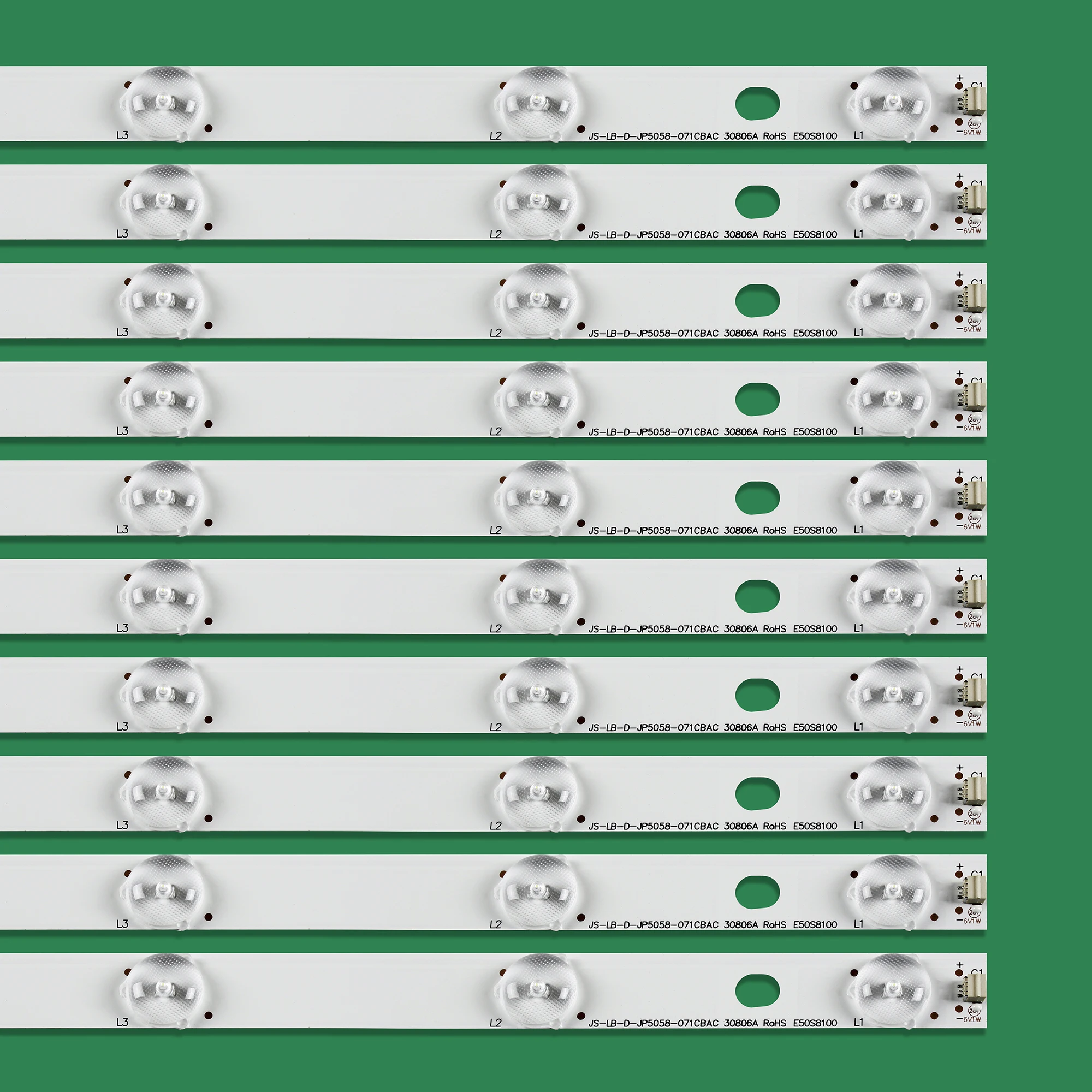 LED Ʈ Ʈ, 7LED(6V) 516mm, ROWA 50 ġ TV LED50C380 JS-LB-D-JP5058-071CBAC 30806A ROHS E50S8100 T500HVN01.0 V500HJ