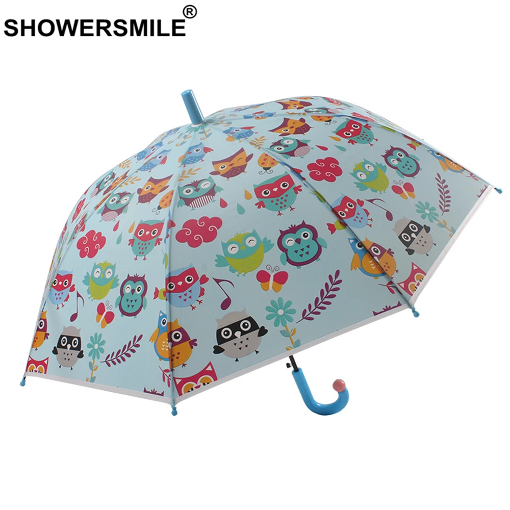 Прозрачный детский зонт SHOWERSMILE с изображением совы мультяшный светильник