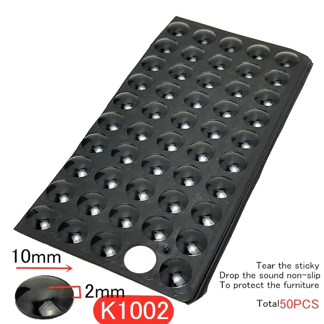 Door Stops Black Silicone Rubber Pads Self Adhesive Cabinet Bumpers Catches Rubber Damper Buffer Cushion Furniture Hardware 3M K1002