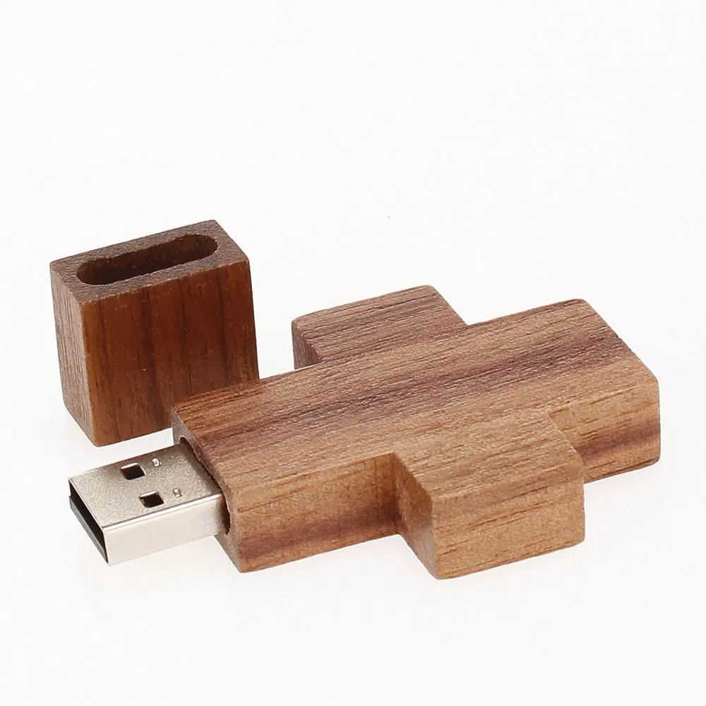 

Pendrive LOGOcustom usb memory stick wooden cross flash drive 4GB 8GB 16GB 32GB 64GB natural wood flash driveU disk memory stick