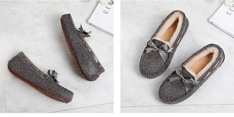 MIYAGINA Natural Fur Genuine Leather Women Flat Shoes New Fashion Women Moccasins Casual Loafers Plus Size Winter shoes