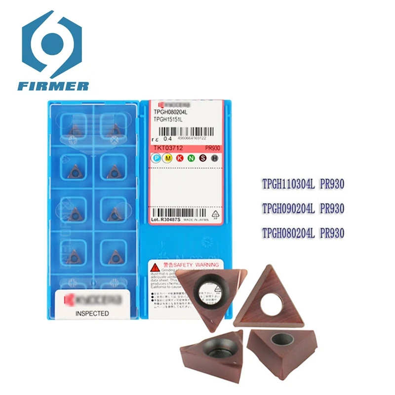 Оригинальные твердосплавные пластины Kyocera 10 шт. TPGH090204L/110304/080204 PR930 резак для