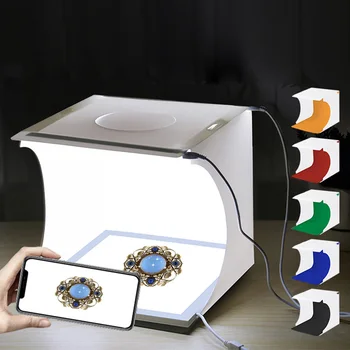 

1pcs 20cm PULUZ Portable Folding Photo Studio Box with Shadowless Lamp