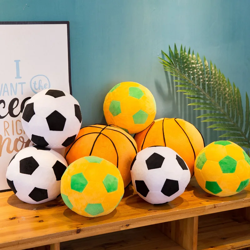 

Creative children's doll simulation three-dimensional basketball doll ball plush toy sports teaching performance props