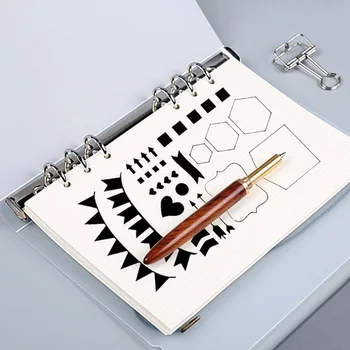

30PCS 4x7inch Assorted Style Plastic Drawing Painting Stencils Templates Set for Journal Scrapbook Photo Album Cards
