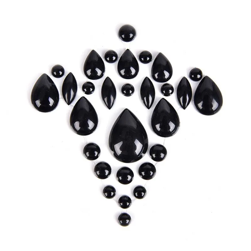 1 Sheet Crystal Chest Jewels Temporary Tattoo Sticker 3D Stage Rhinestone Flash Tattoos Adhesive Face Jewel Chest Gem Body Paint