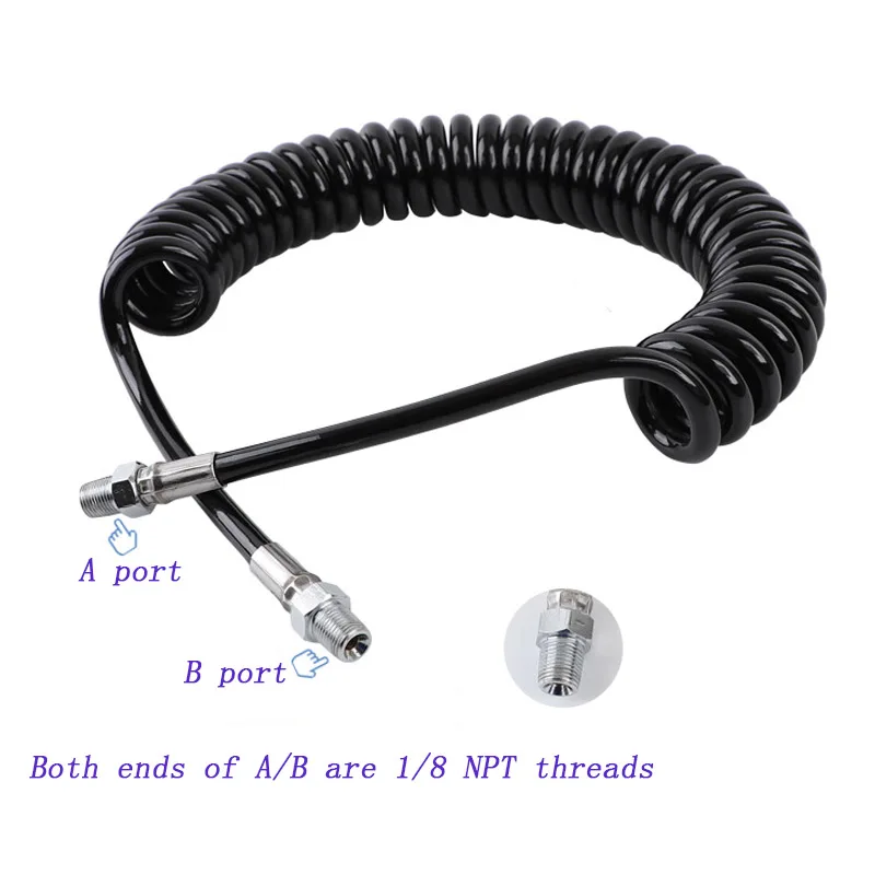 Paintball Air Gun Airsoft PCP Inflatable Hose CO2 High Pressure Coil Hose Adapter