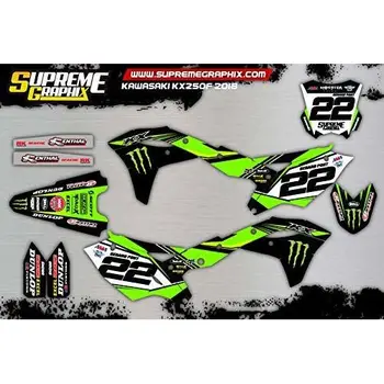 

Kit Adhesivos Kawasaki KX 250F 2018 ADESIVI Sticker KLEBER AUFKLEBER
