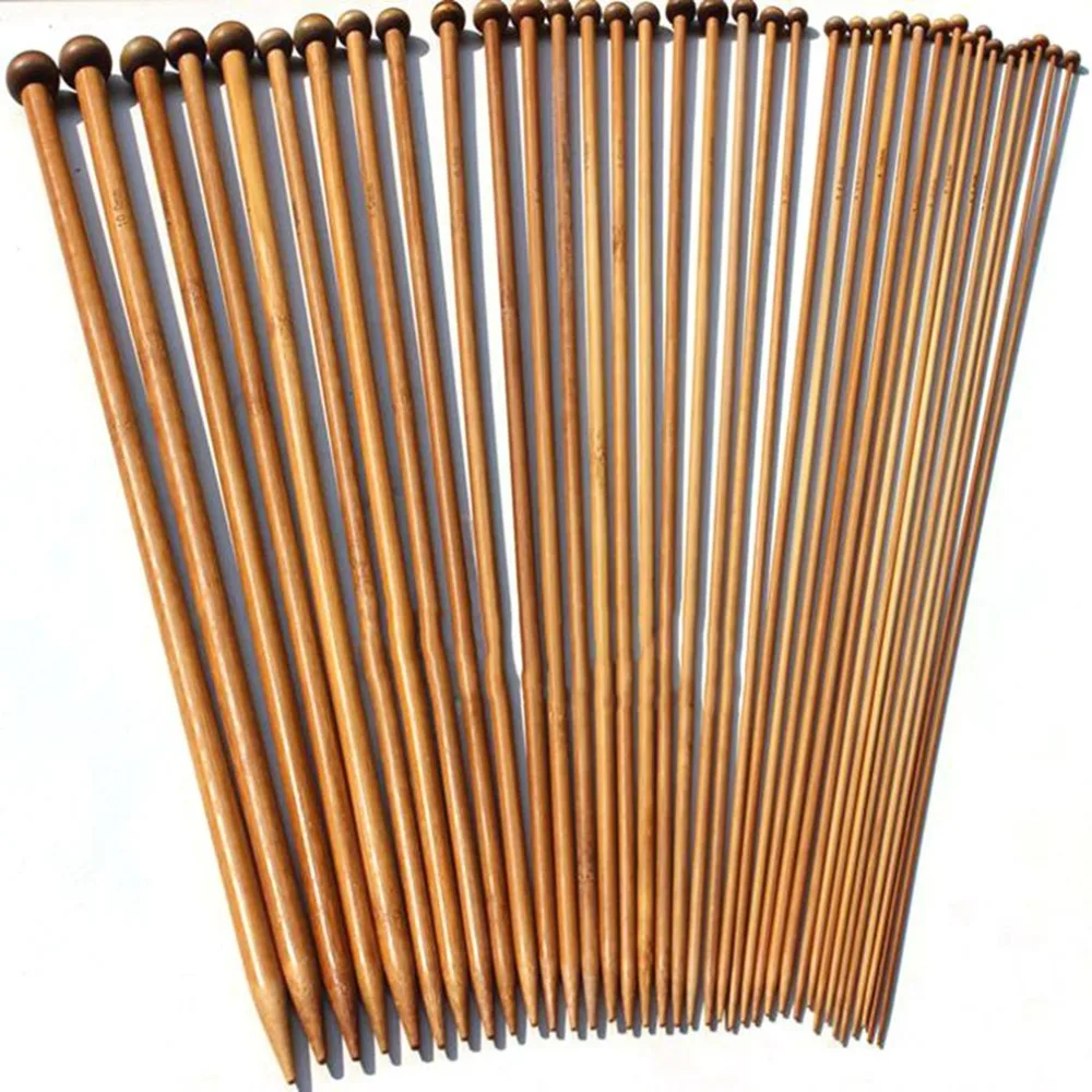 

36Pcs/Set Carbonized Bamboo Crochet 2-10mm Single Pointed Smooth Knitting Needles for Scarf Sweater Knitting Tools