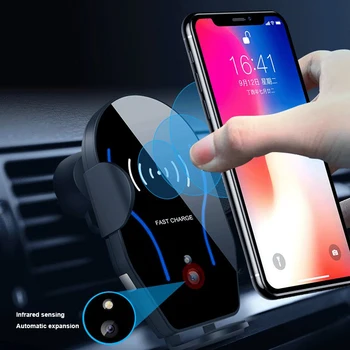 

Wireless Charger Car Phone Bracket for iPhone Samsung Intelligent Infrared Qi Car Wireless Charger Air Vent Mount Phone Holder