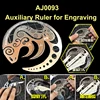 Military Model Tool Carved Texture Punched Circle Drawing Auxiliary Ruler for Engraving Stainless Steel 6