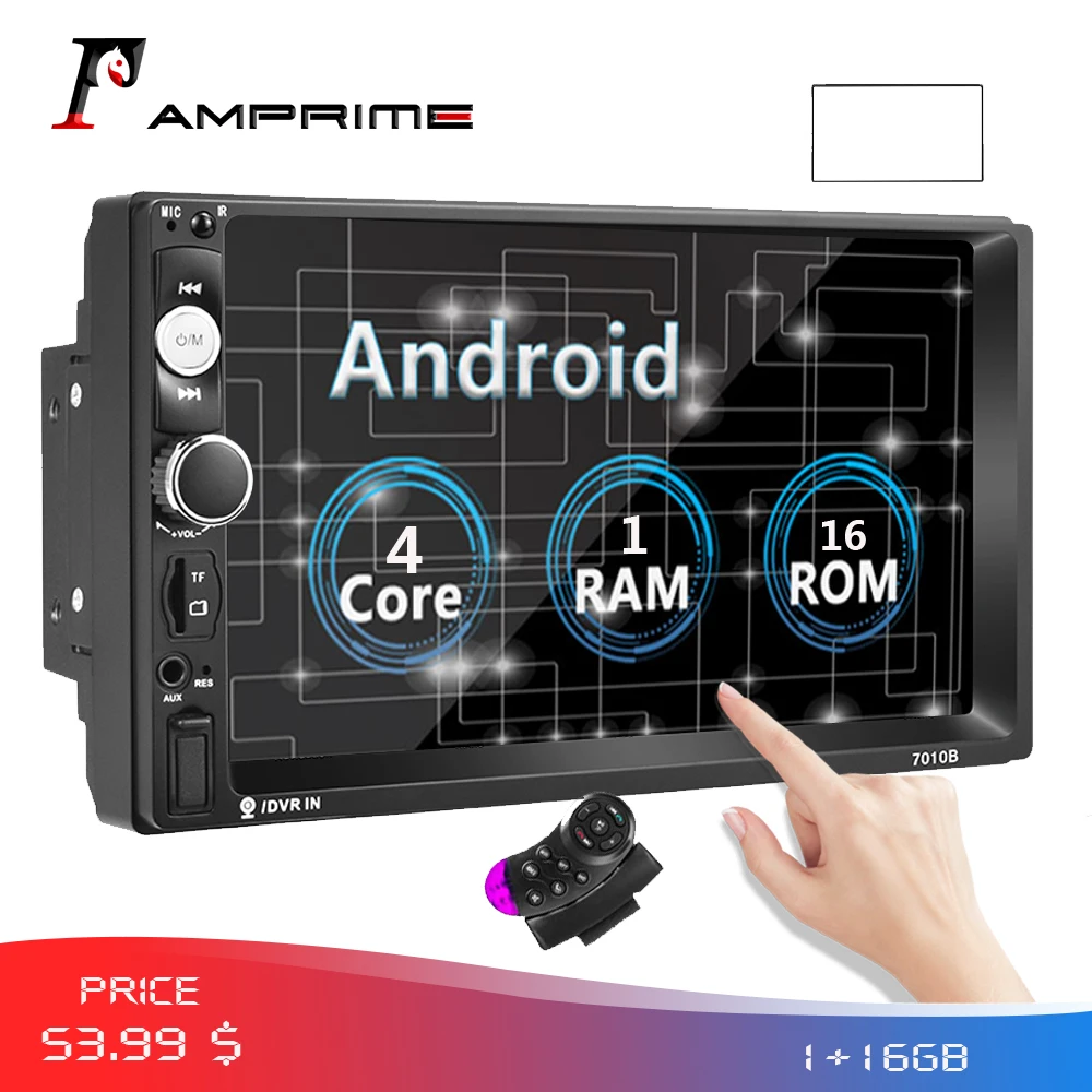 AMPrime аудио стерео Android 2 din автомагнитола 7 ''Мультимедиа gps WIfi магнитофон MirrorLink USB MP5 плеер с тыловой камерой