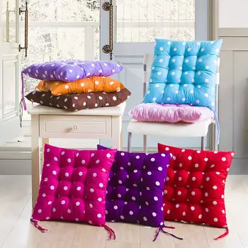 

Square Polka Dots/Square Grid Tie on Chair Cushion Seat Mat Home Office Decor