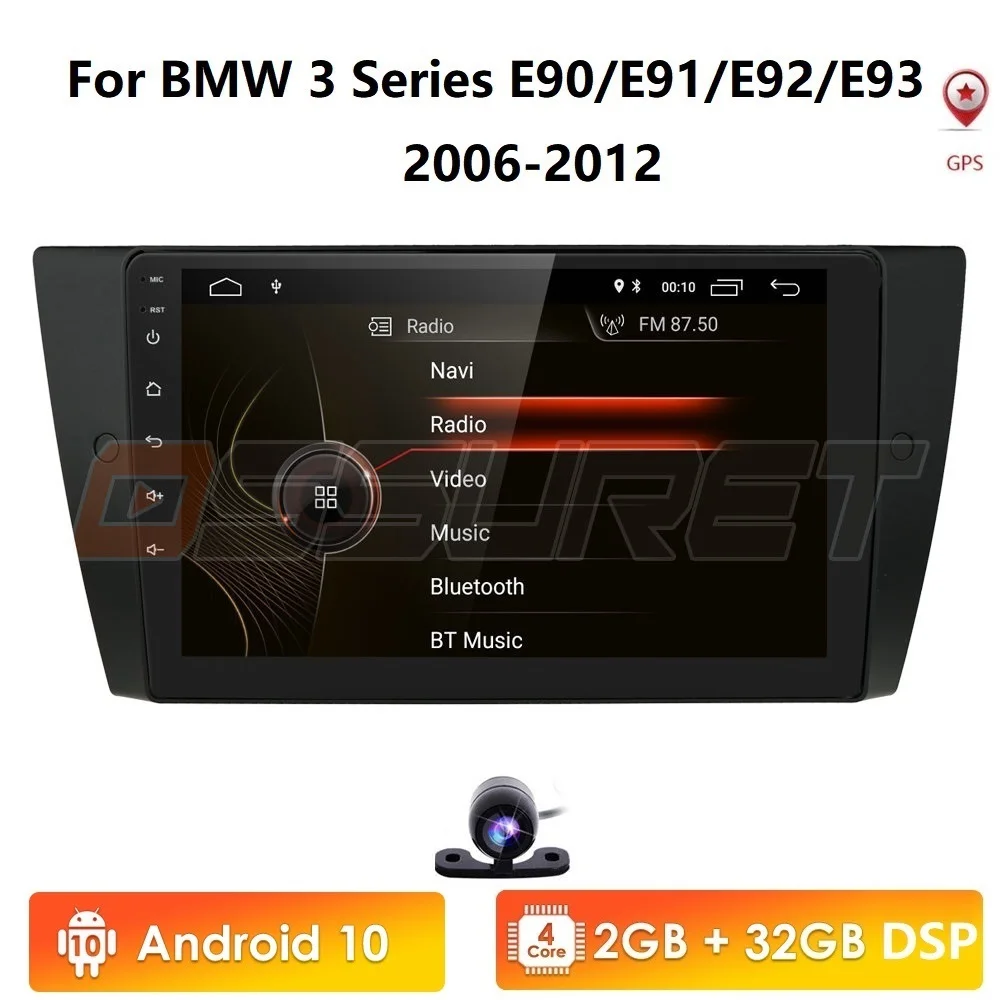 DSP 4 ядра Android 10 автомобильное радио GPS для BMW E90 E91 E92 E93 мультимедийный плеер
