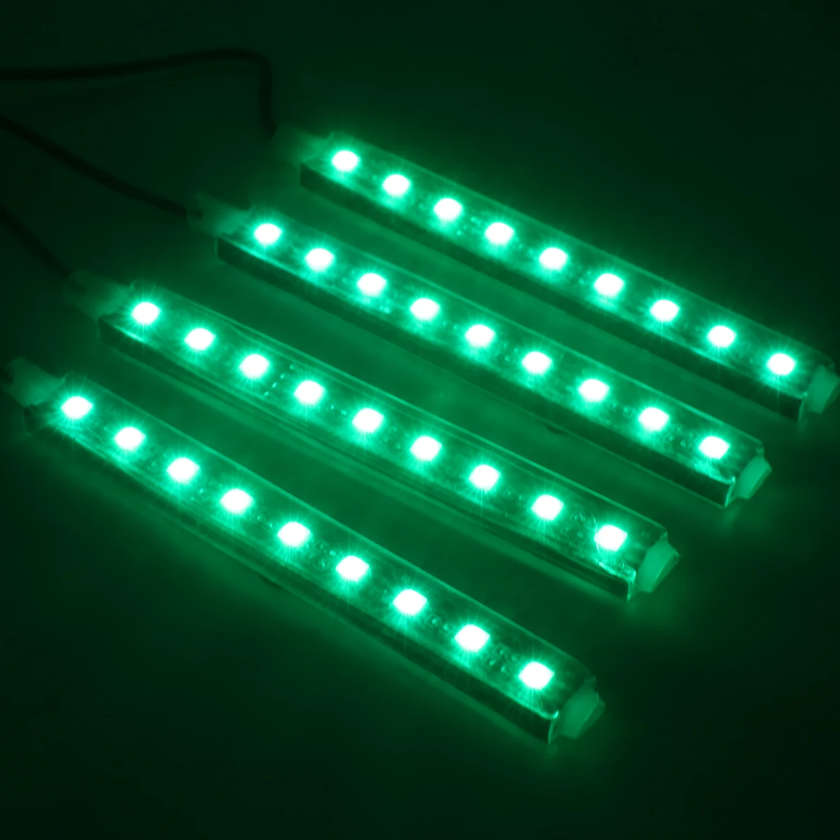 4х автомобильный атмосферный ленточный светильник 9LED RGB полоска для салона автомобиля декоративная атмосферная полоска для ног светильник USB музыкальный пульт дистанционного управления