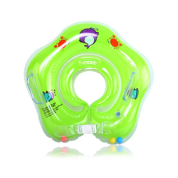 Детские надувные плавательные кольца круг для купания шеи поплавок колеса бассейн плоты летняя игрушка высокое качество - Цвет: Зеленый