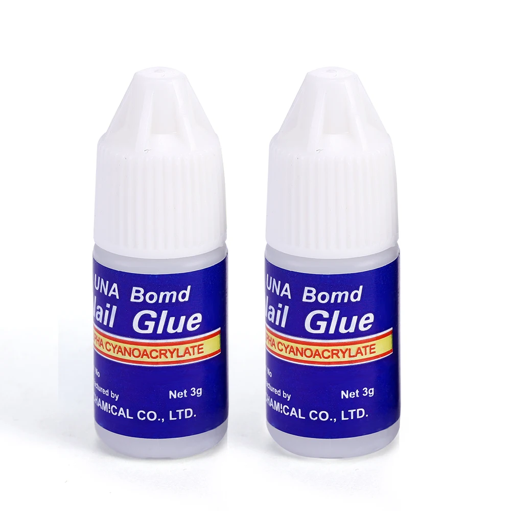 2 Bottle/Set False Nail Glue Nail Supplies Nail Glue With Brush Doesn't