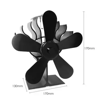 

Fireplace Fan with Silent Motor Thermometer for Wood Log Burner Fireplace Efficient Heat Distribution