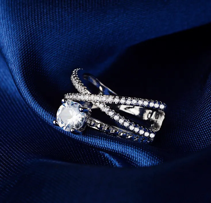 Модное сердце со стрелой из стерлингового серебра 925 пробы, блестящее дизайнерское кольцо с кристаллами для женщин, AAA циркон, обручальные Обручальные кольца, ювелирные изделия