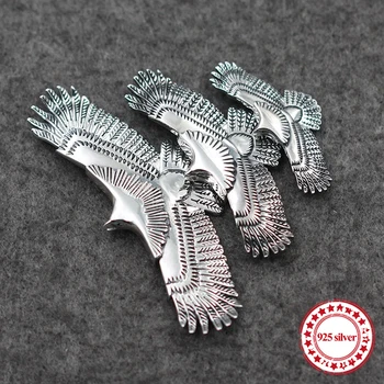 

s925 sterling silver pendant jewelry personalized classic feather bird Seiko replica styling couple indian style to send gift