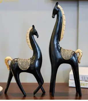 

HORSE GIVENEE AMERICAN HOME ANIMAL FURNISHINGS STUDY WINE CABINET DECORATION ABSTRACT CRAFTS BIG PONY OFFICE DECORATION SCULPTUR