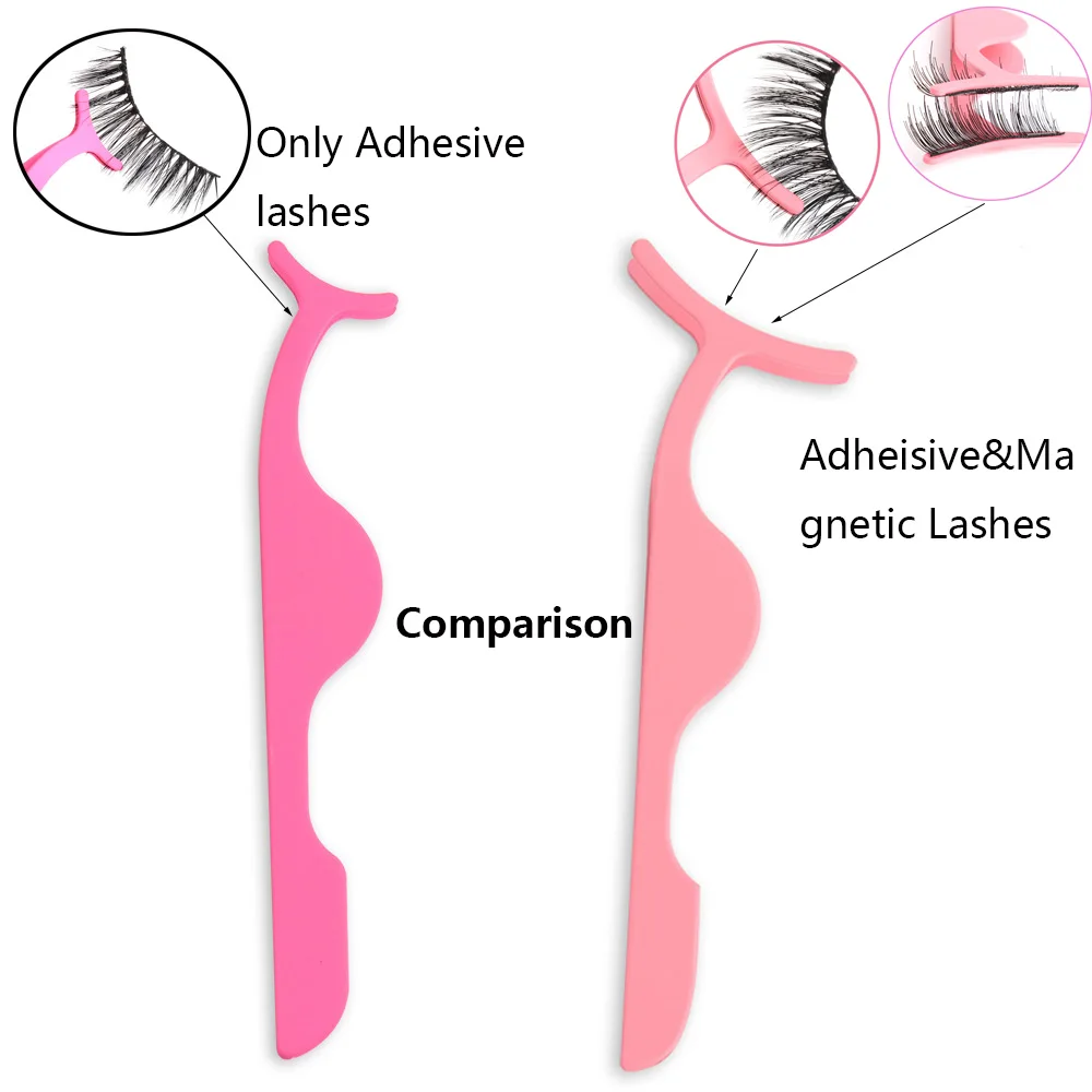 1Pcs Professional Magnetic Eyelashes Extension Applicator Stainless Steel False Eyelashes Curler Tweezer Clip Clamp Makeup Tool