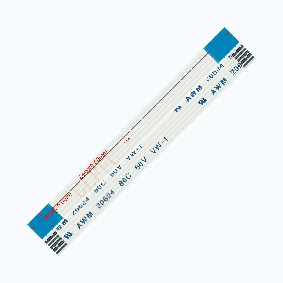 22pin 1 0 шаг 50 мм 300 A Тип Гибкий плоский кабель FFC awm 20624 ROHS для TTL LCD DVD