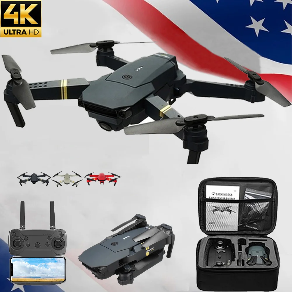 E8801 Drone Foldable Wide-angle Mini 2 With Wide Angle HD 4K 1080P Camera Hight Hold Mode RC Quadcopter Dron Toy | Игрушки и хобби
